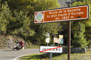 Auffahrt zum h�chsten Alpenpass, dem Col de la Bonette 