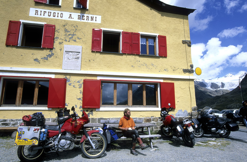 Pause am Rifugio Berni am Gavia Pass