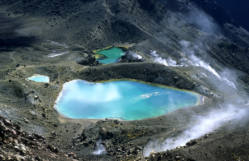 Emerald Lakes am Tongariro Crossing  