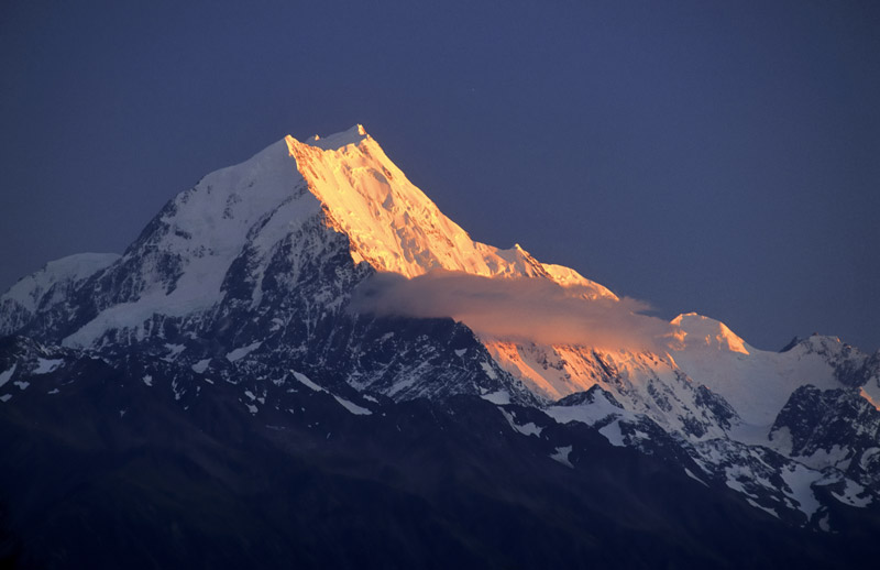 Der h�chste Berg Neuseelands, Mount Cook, 3754 Meter  