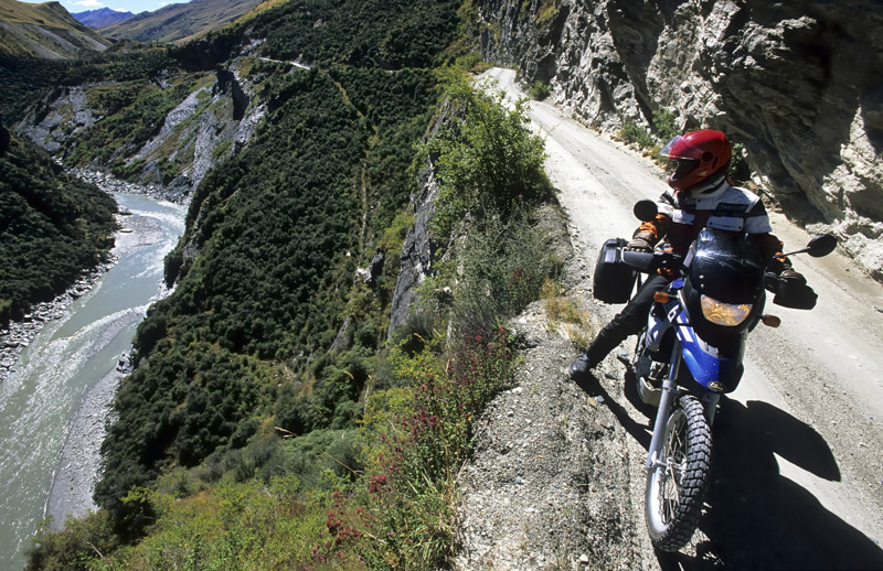 Spannende Piste im Skippers Canyon  