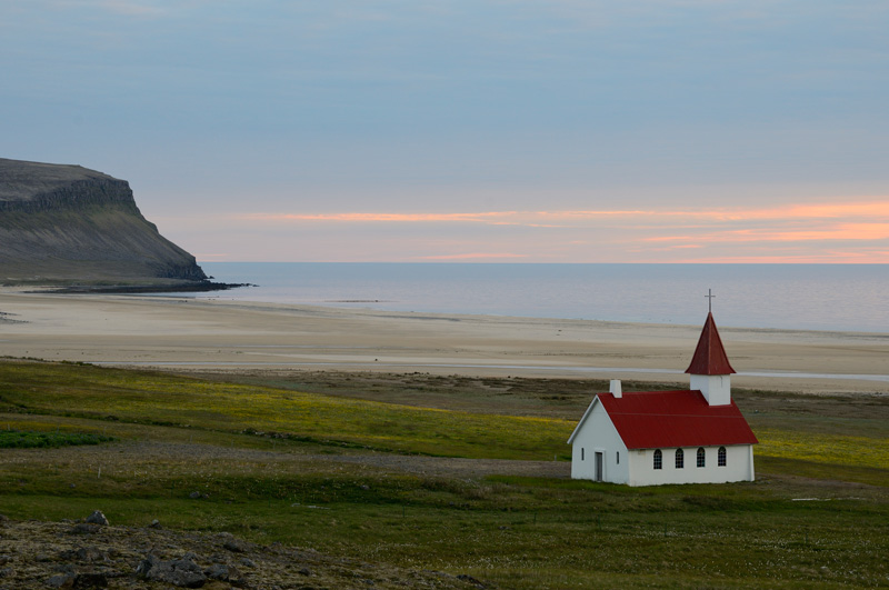 Einsame Kirche im Westen bei L�trabjarg