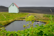 Warmer Pool von Laugarfell im Hochland