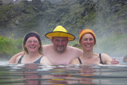Im Hot Pool von Landmannalaugar