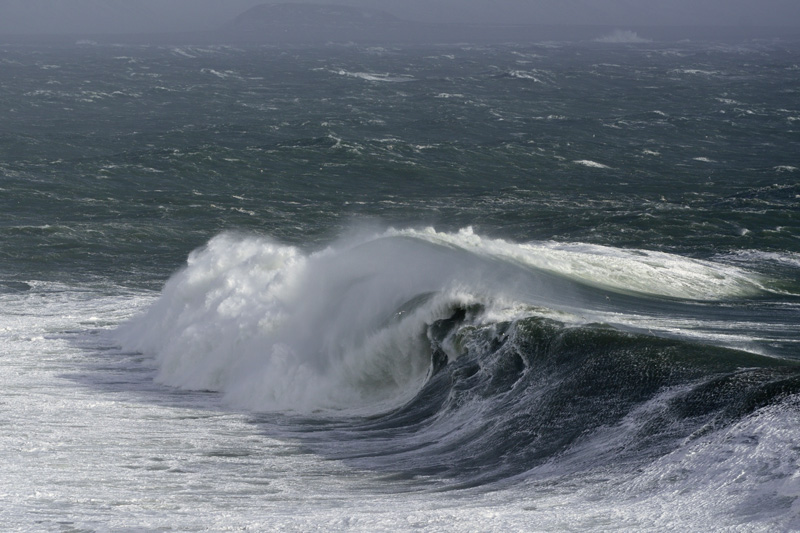 Windst�rke 11 �ber dem Atlantik bei Sn�fellsnes