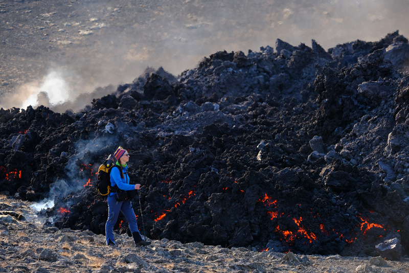 Sch�n warm so nah an der Lava