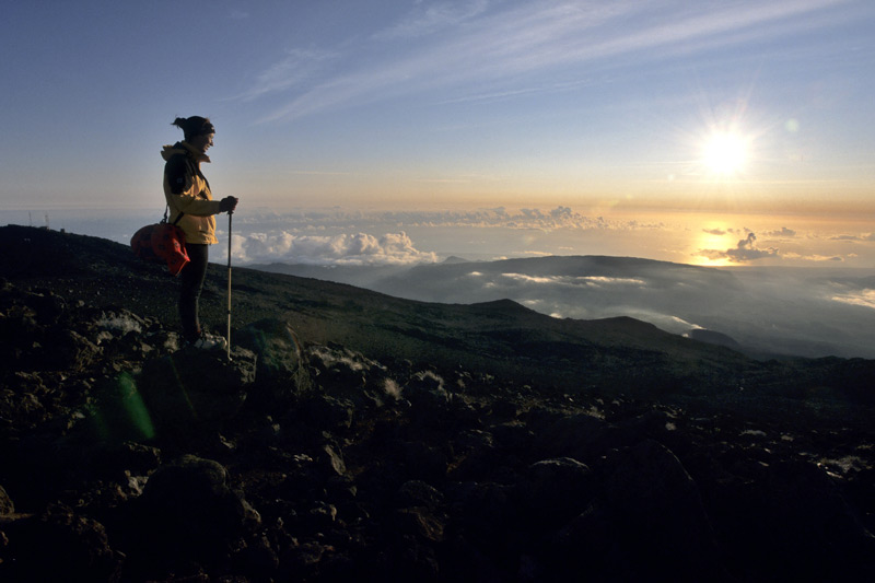Sonnenuntergang �ber dem Piton des Neiges 
