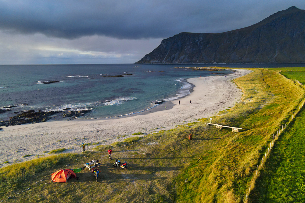 perfekter Zeltplatz auf den Lofoten