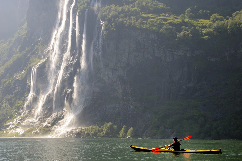 Norwegen, Geiranger Fjord, die sieben Schwestern 