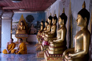 In einem Tempel in Chiang Mai